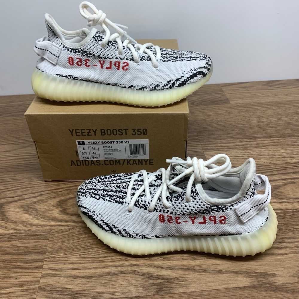adidas Yeezy Boost 350 V2 'Zebra' Men's Size 5 Women's 6.5 (CP9654) OG